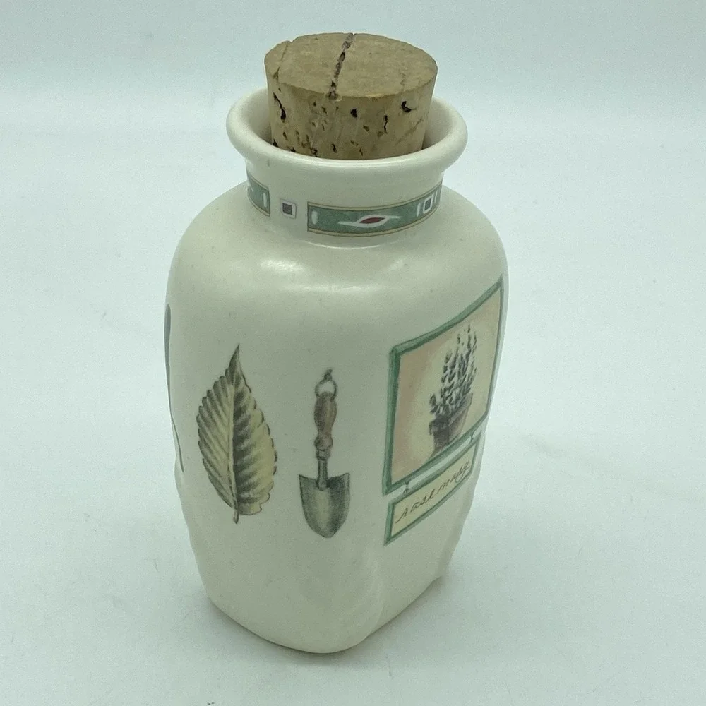 Pfaltzgraff Naturewood Spice Jar with Cork Rosemary‎ Made In Mexico EUC